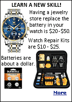 If your watch battery dies, you can either replace it yourself or you take it to a professional. Of course, if you have an expensive watch that costs well into the hundreds or thousands of dollars, then you shouldn't try it yourself. Have a professional jeweler who knows what he is doing take care of your Rolex, unless you bought it from a street peddler in Mexico for $30 bucks. But if it's a Timex or similar, why not enjoy learning a new skill?
